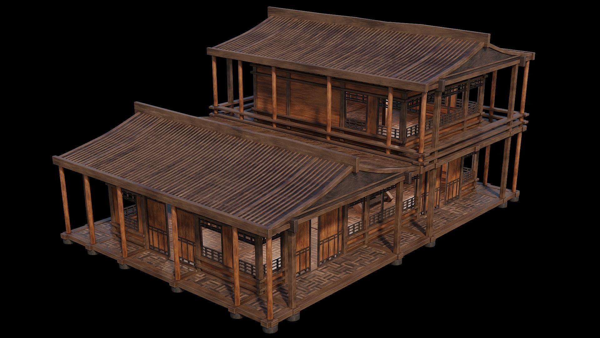 Medieval Houses 30- 4K Textures Game Ready Low-poly 3D model_15