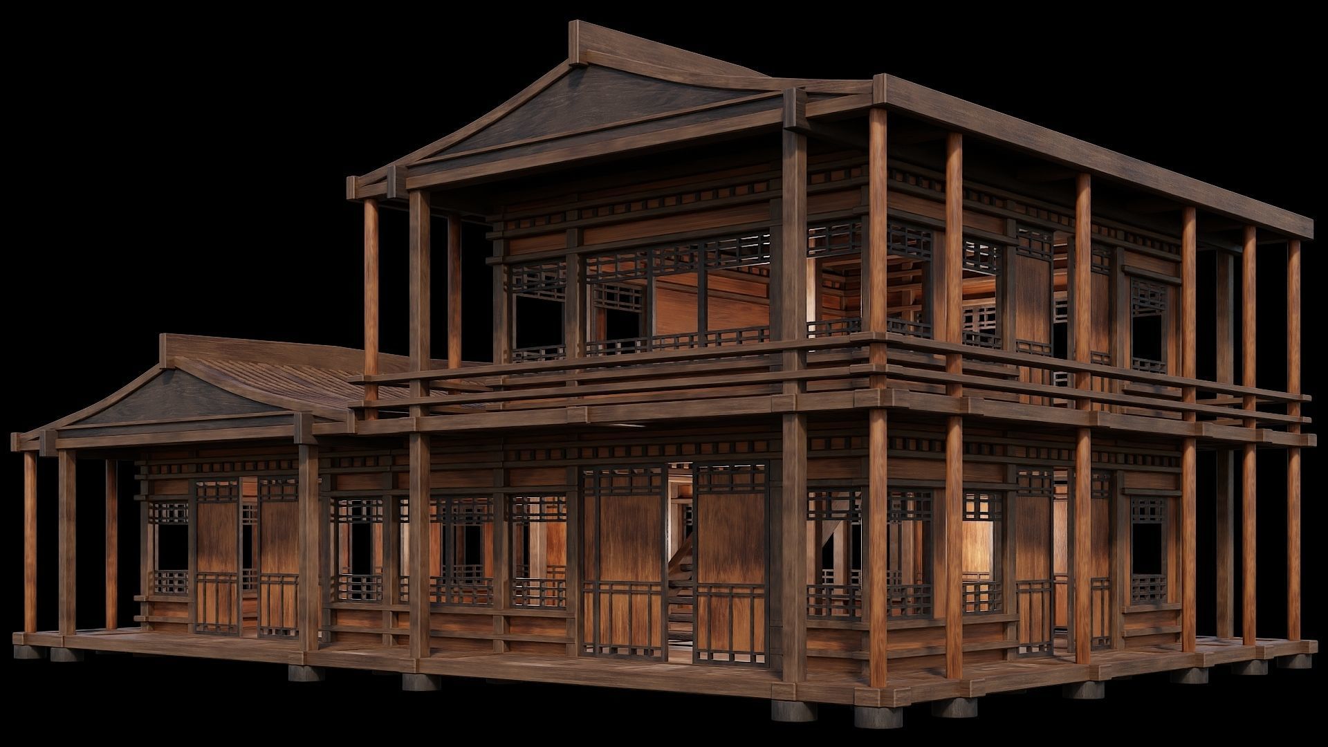 Medieval Houses 30- 4K Textures Game Ready Low-poly 3D model_3