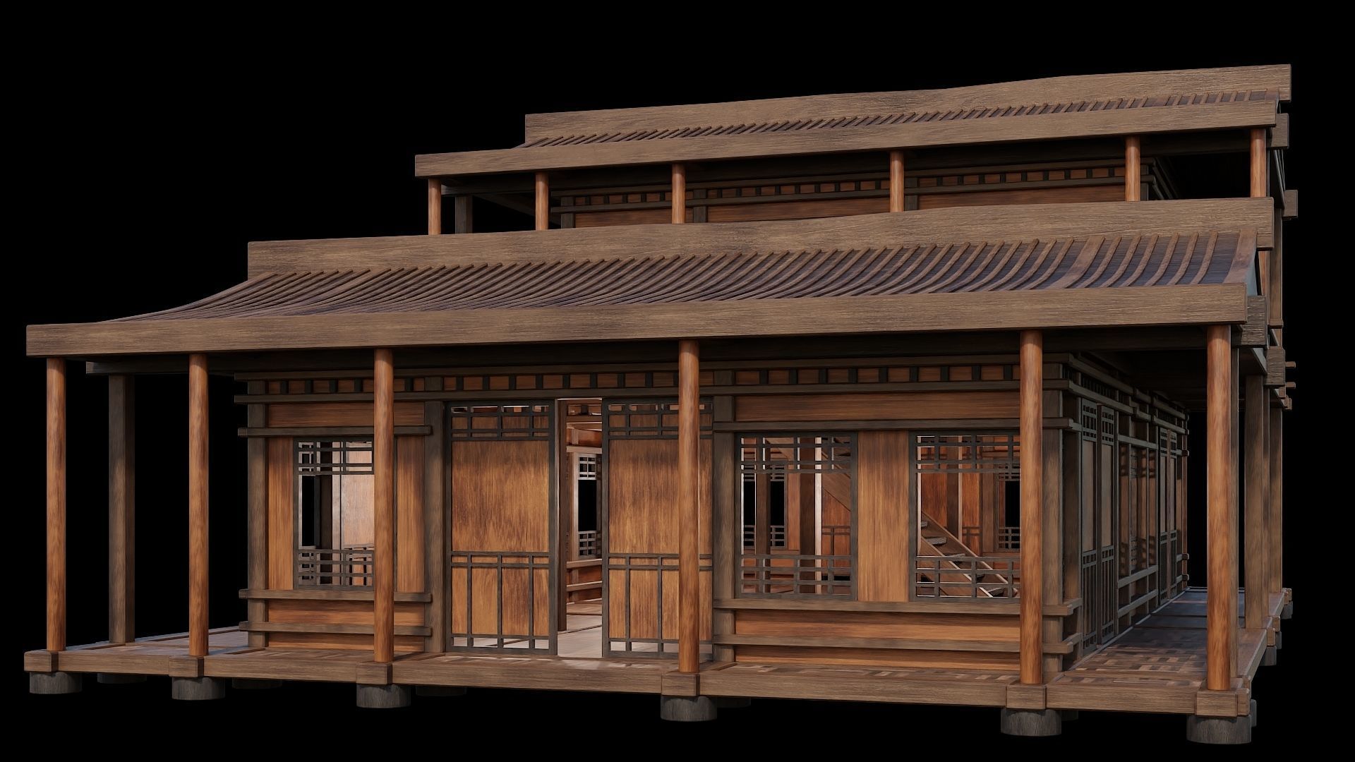 Medieval Houses 30- 4K Textures Game Ready Low-poly 3D model_12