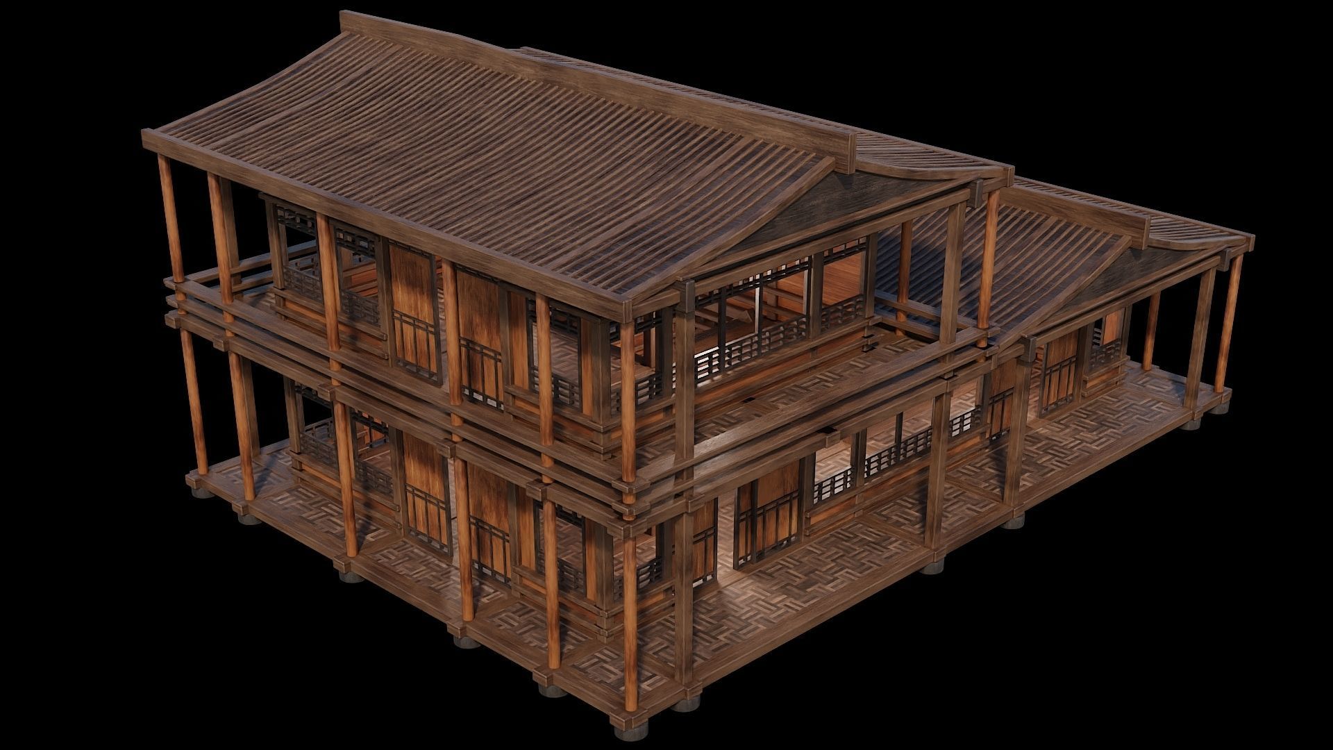 Medieval Houses 30- 4K Textures Game Ready Low-poly 3D model_9