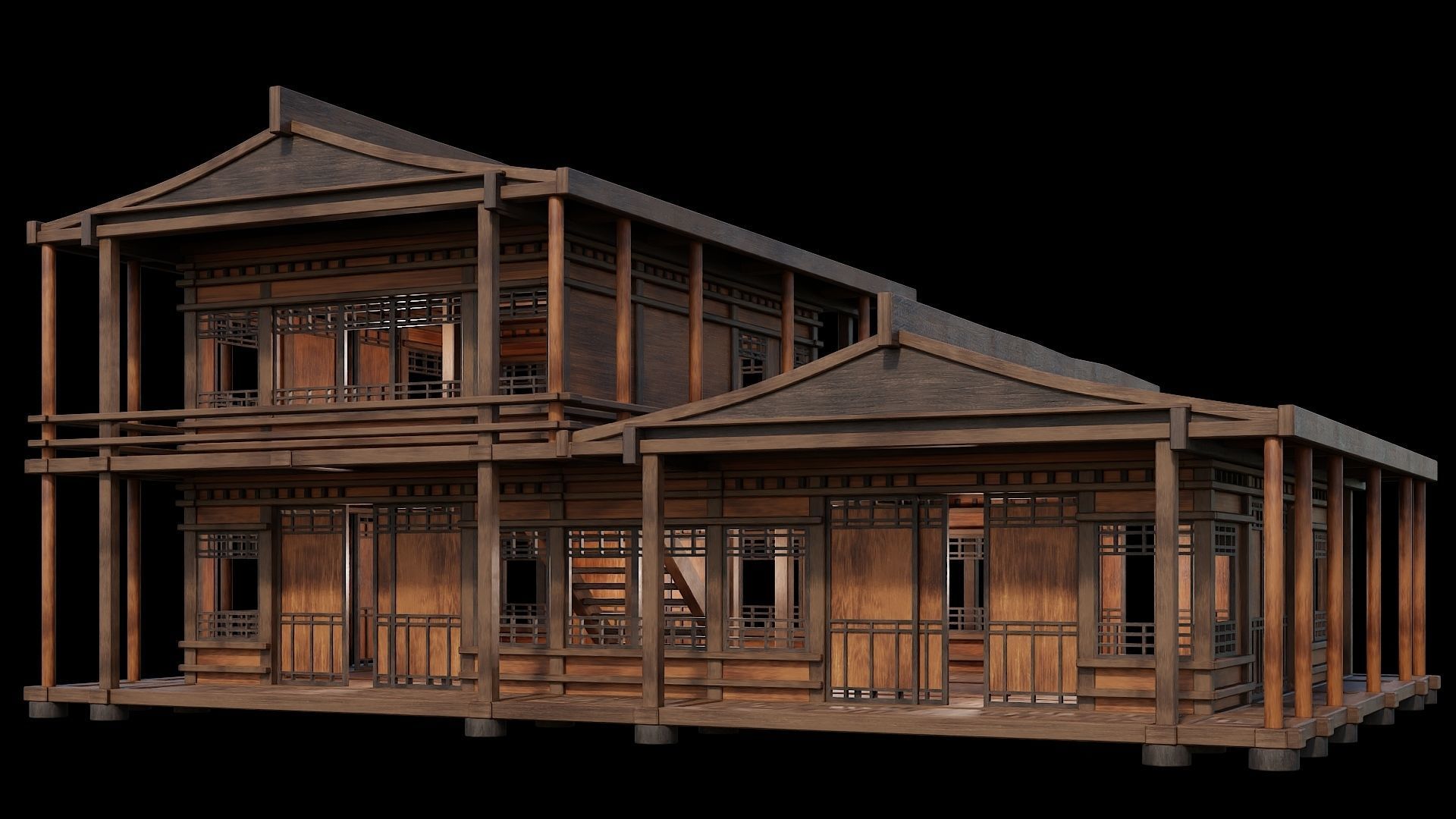 Medieval Houses 30- 4K Textures Game Ready Low-poly 3D model_13