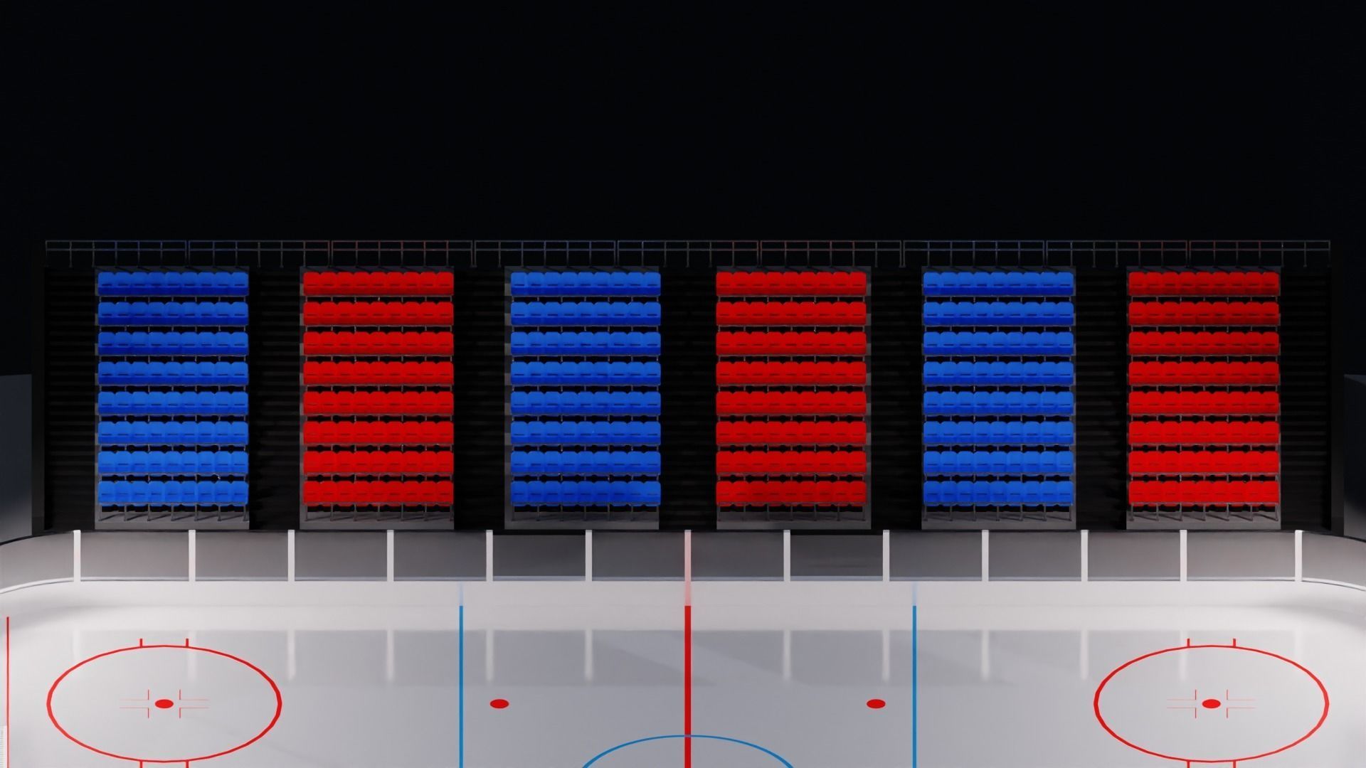 Hockey Arena Low-poly 3D model_4