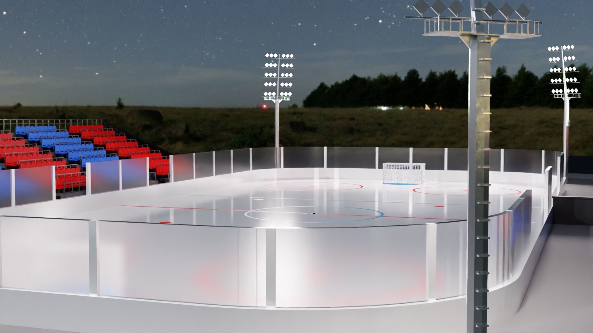 Hockey Arena Low-poly 3D model_24
