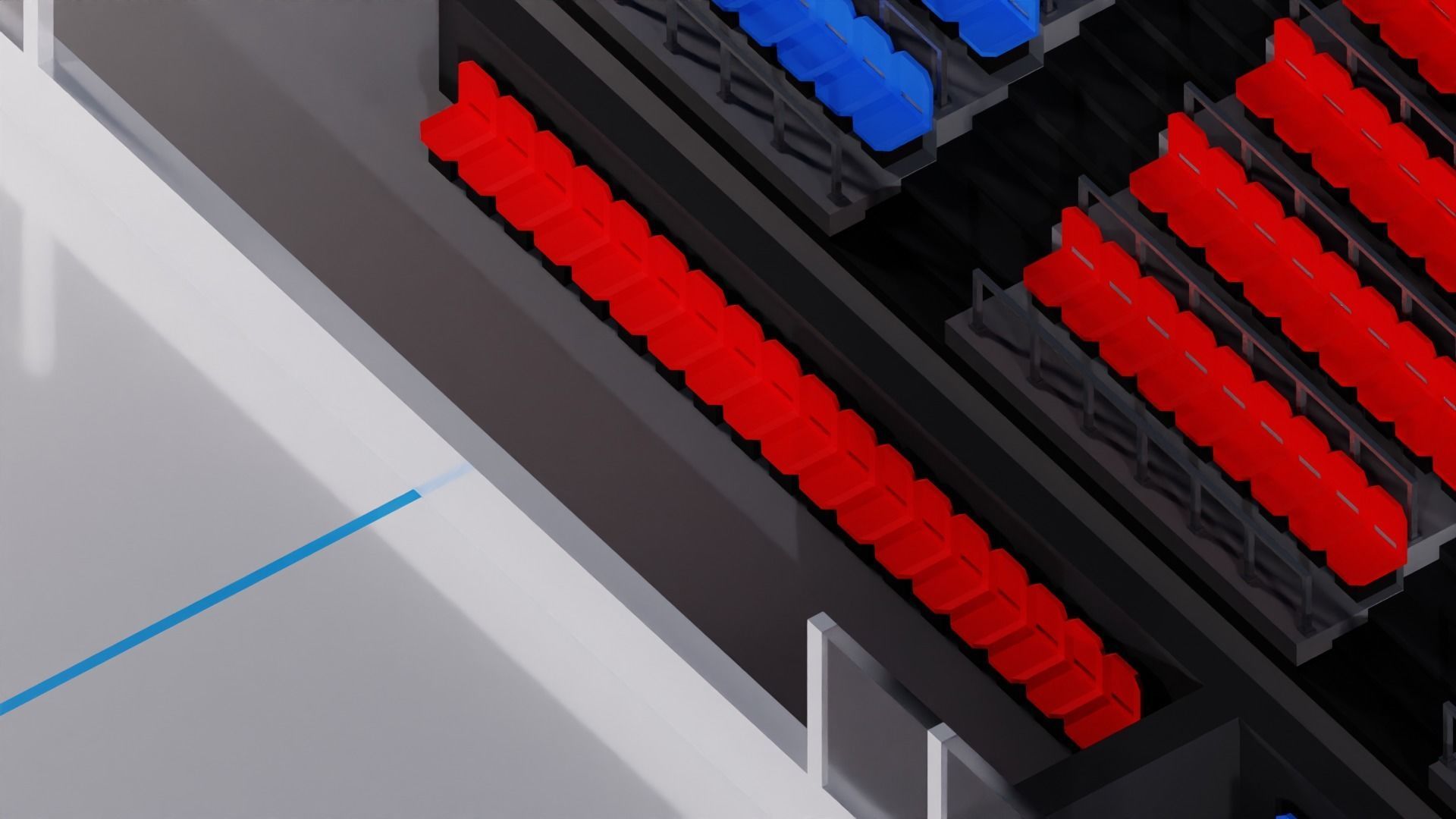 Hockey Arena Low-poly 3D model_10