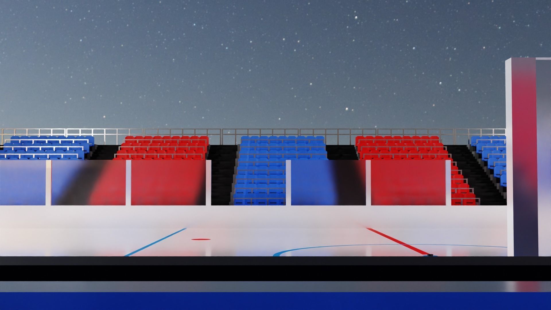 Hockey Arena Low-poly 3D model_29