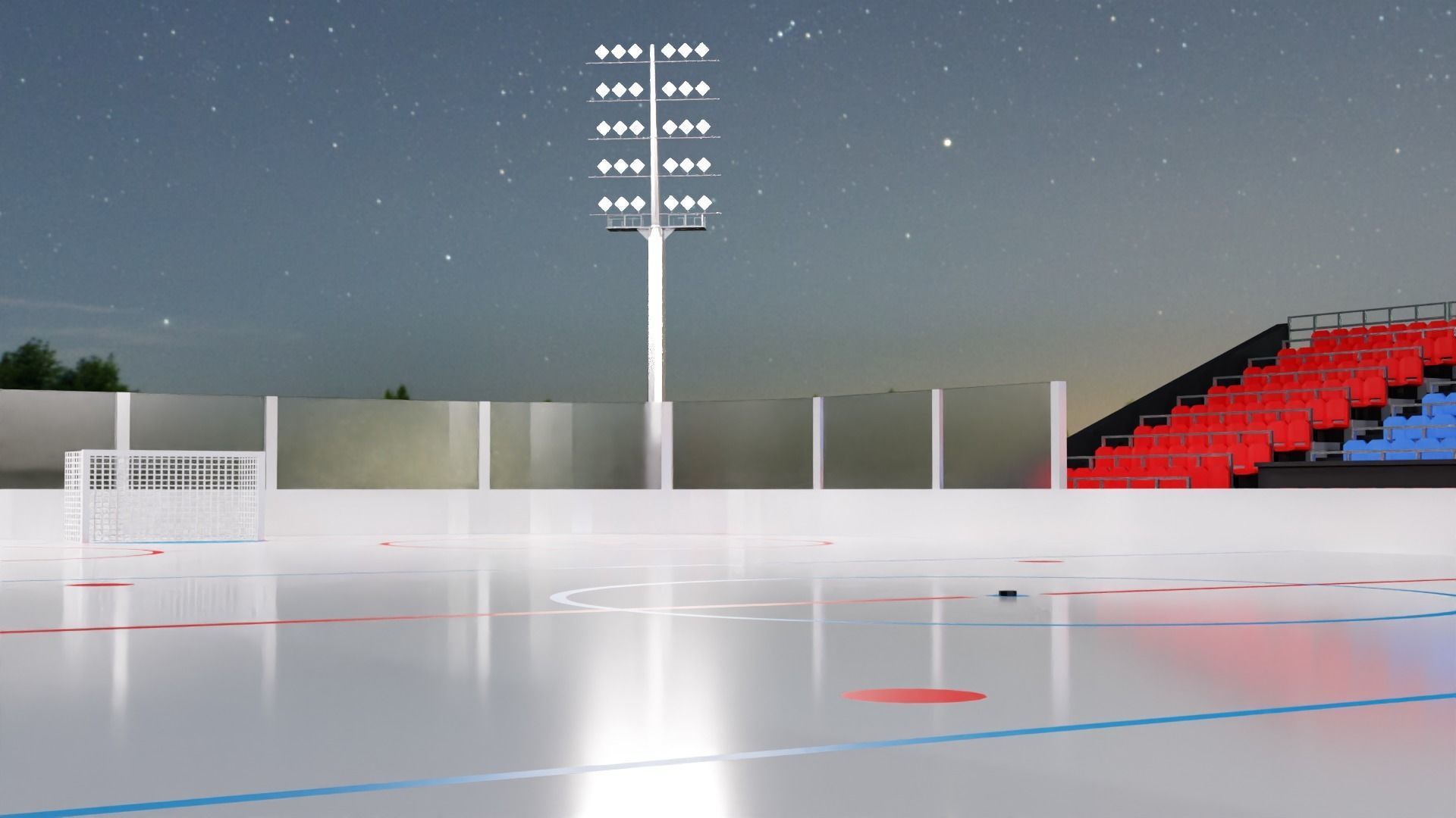 Hockey Arena Low-poly 3D model_28