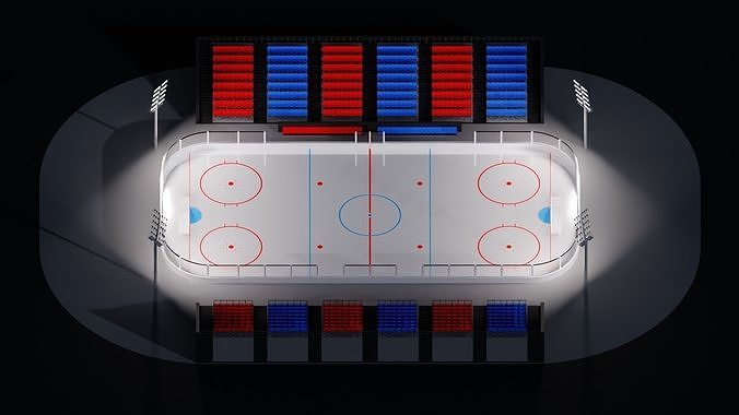 Hockey Arena Low-poly 3D model