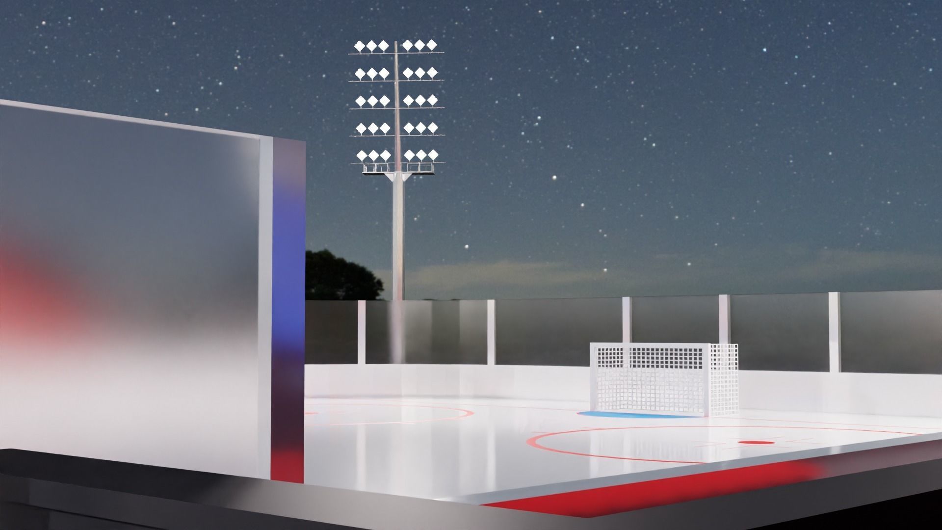 Hockey Arena Low-poly 3D model_38