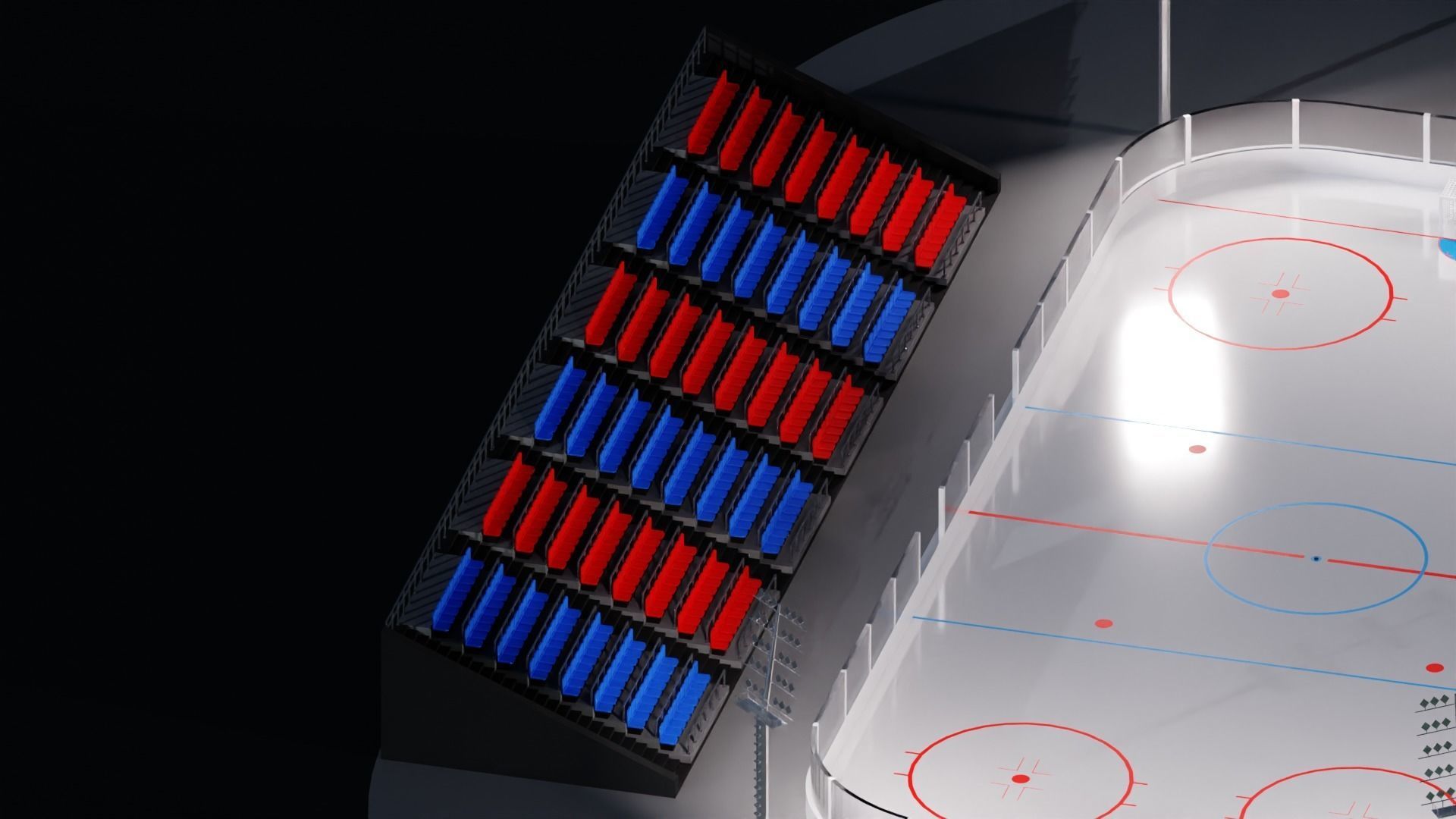 Hockey Arena Low-poly 3D model_5