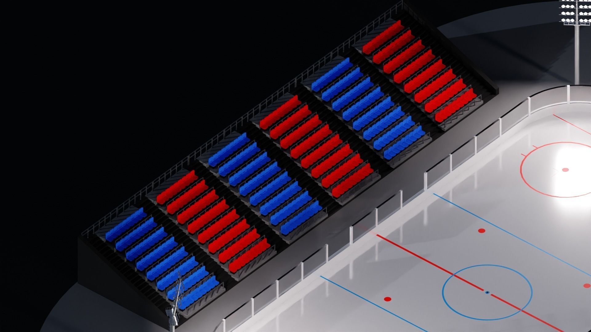Hockey Arena Low-poly 3D model_3