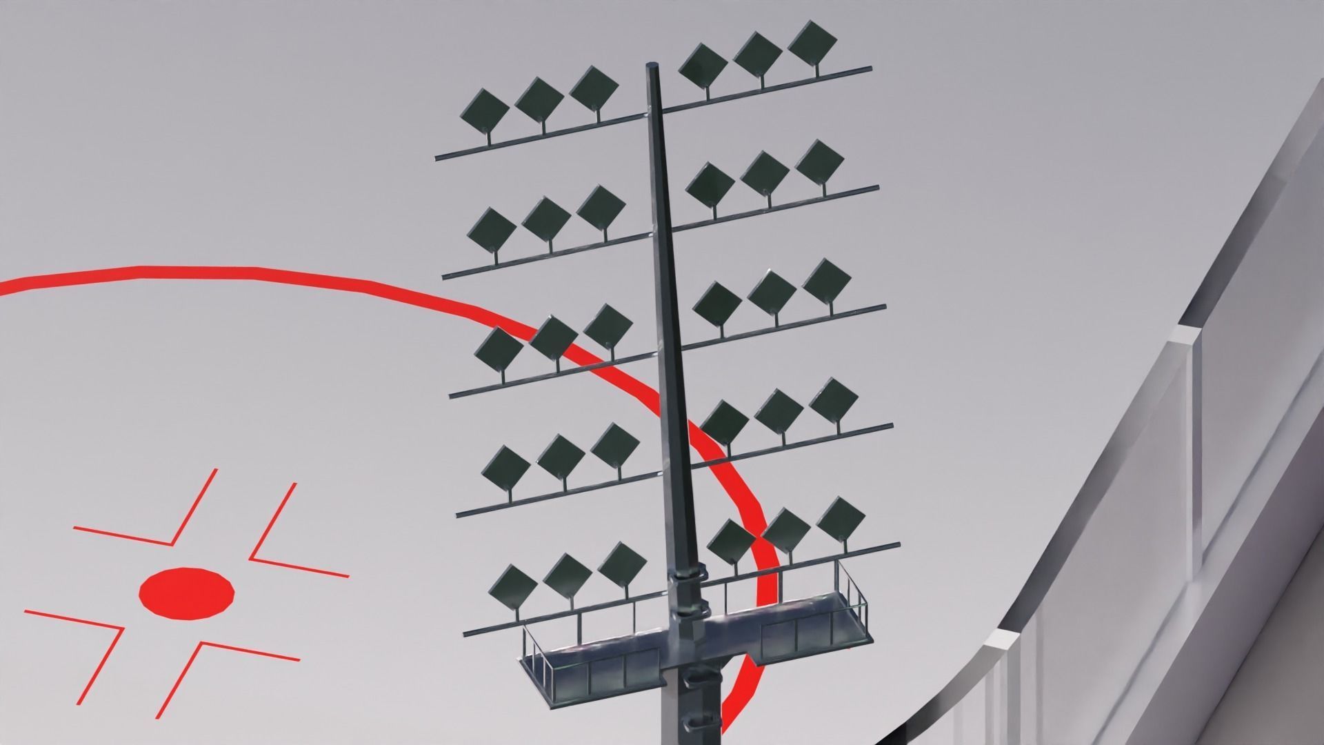 Hockey Arena Low-poly 3D model_19