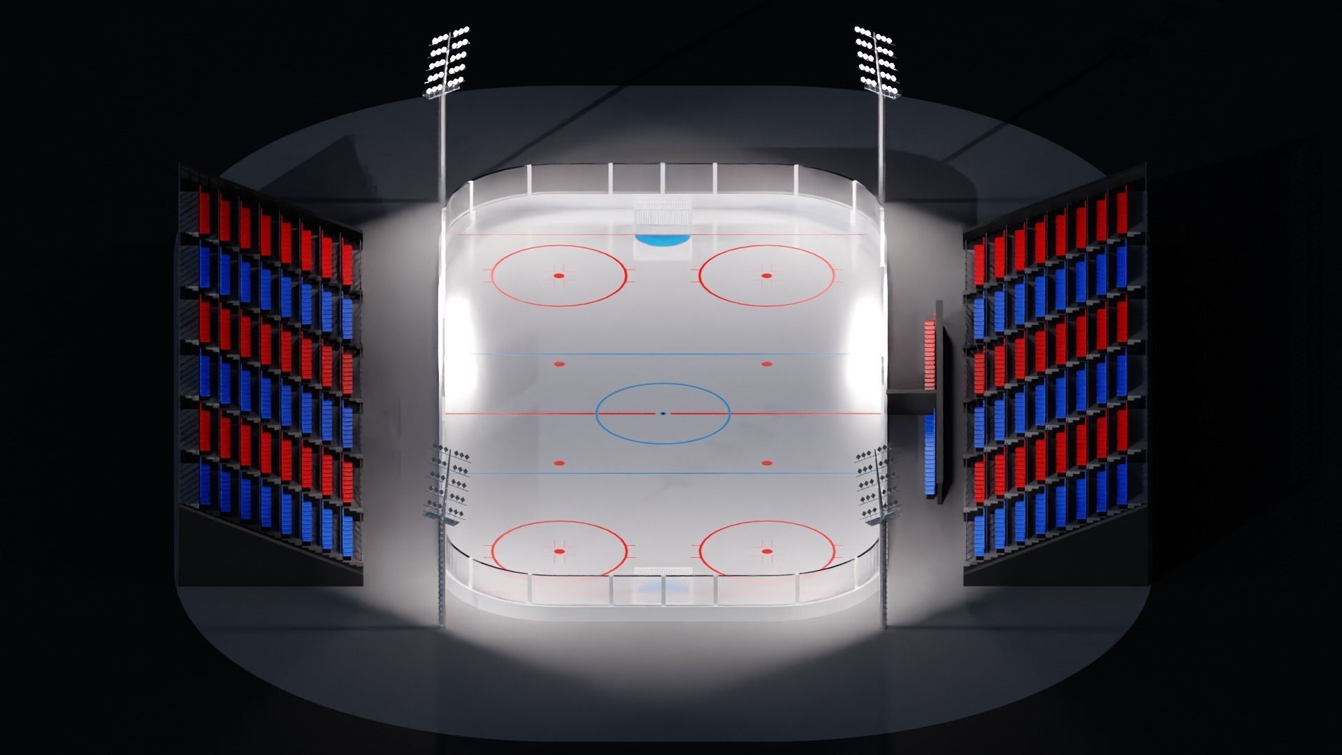 Hockey Arena Low-poly 3D model_2