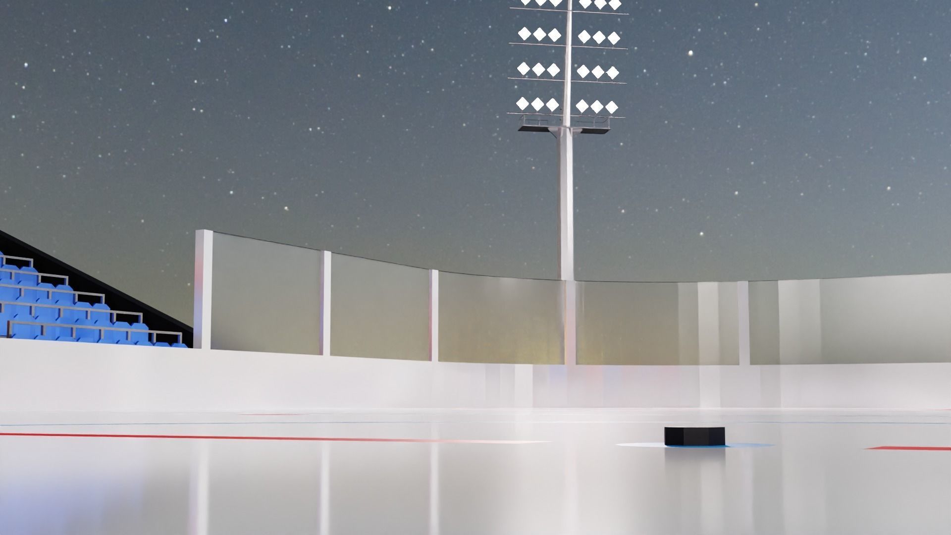 Hockey Arena Low-poly 3D model_34