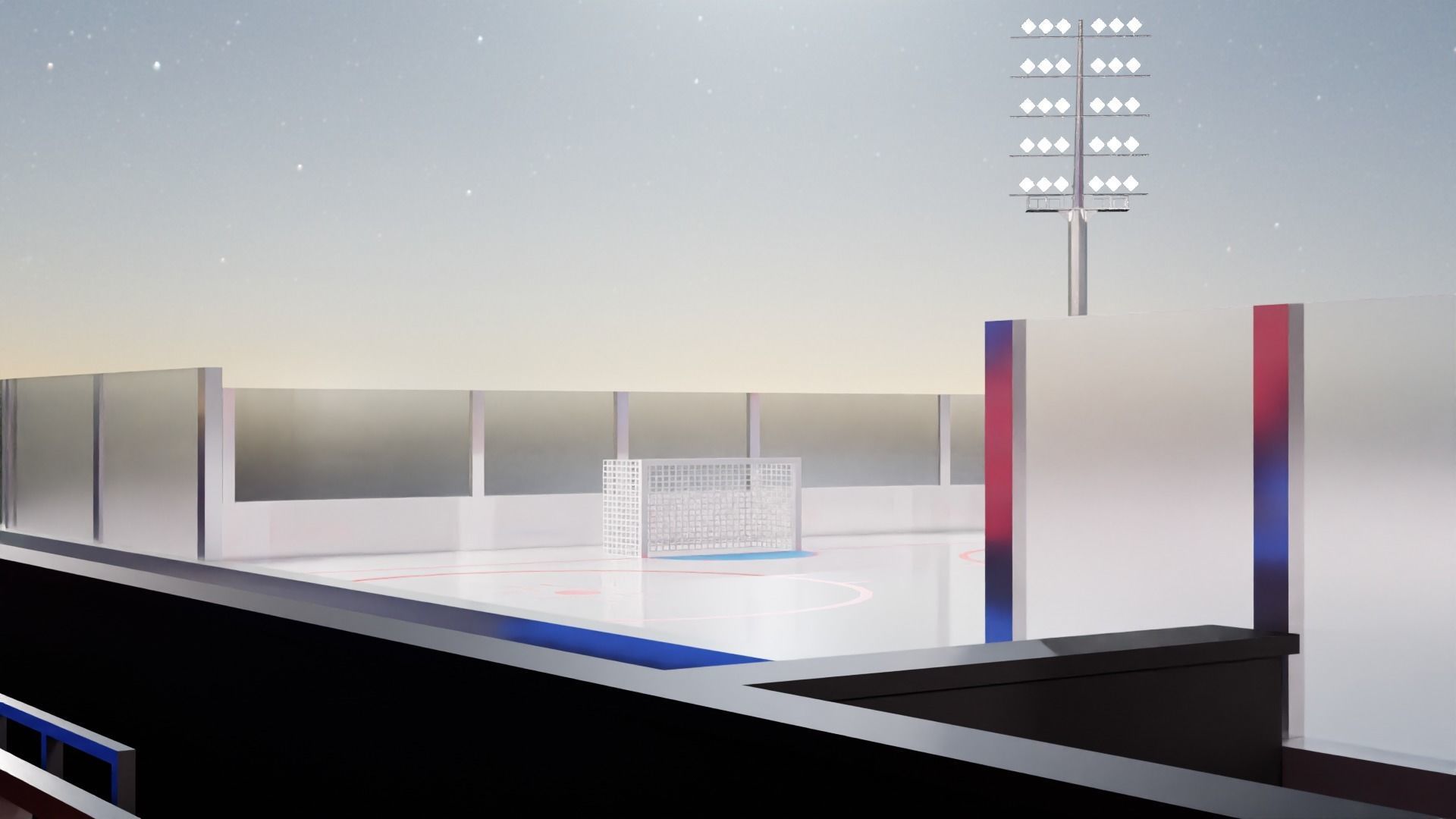 Hockey Arena Low-poly 3D model_30