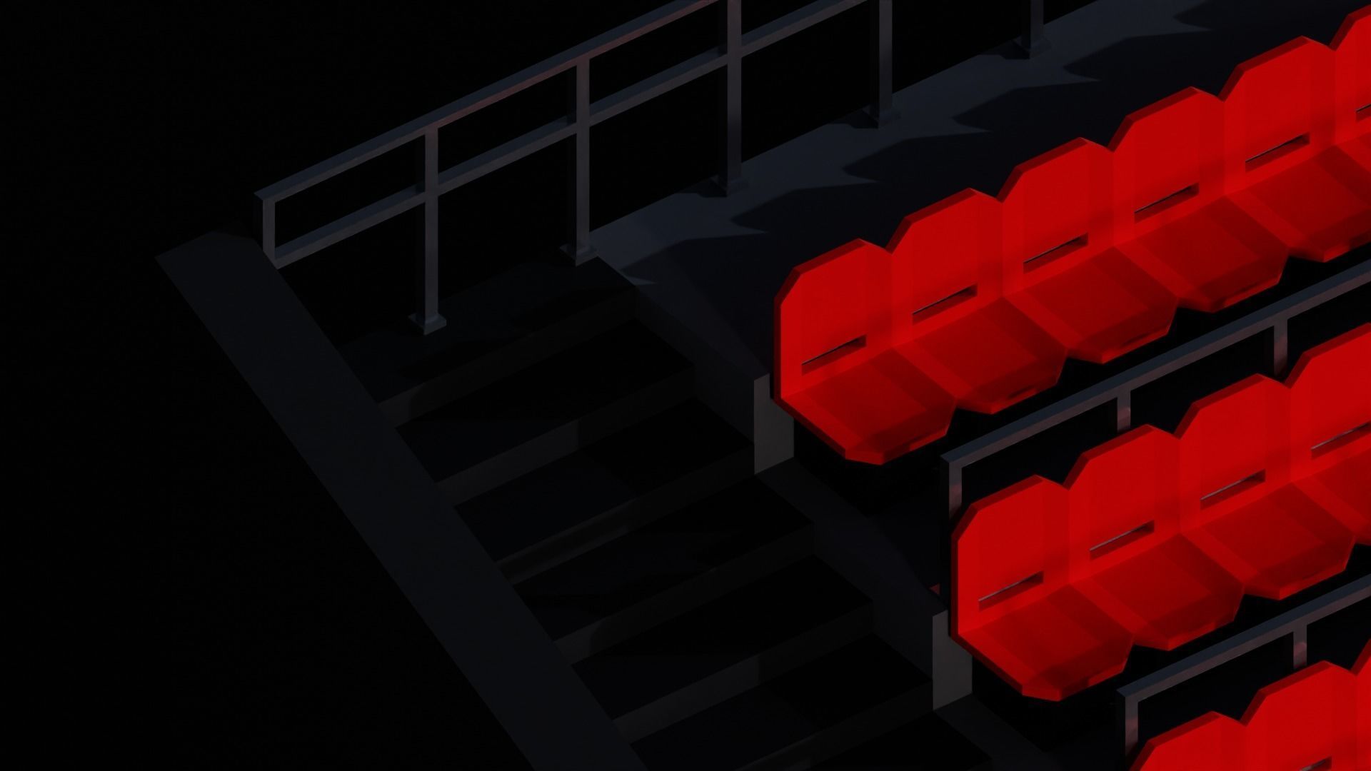 Hockey Arena Low-poly 3D model_13