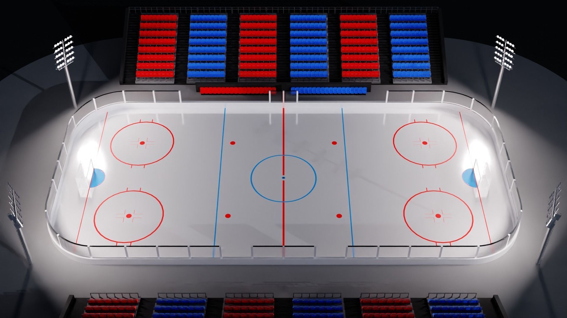 Hockey Arena Low-poly 3D model_21