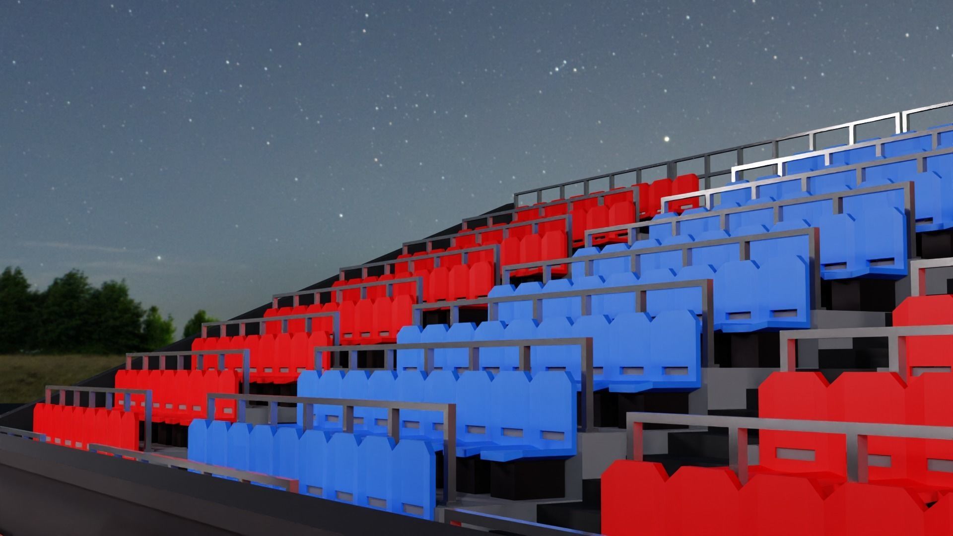 Hockey Arena Low-poly 3D model_37