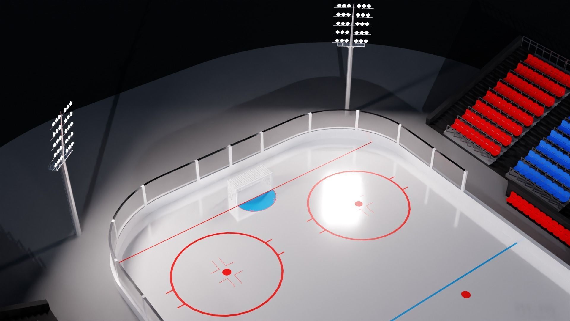 Hockey Arena Low-poly 3D model_20
