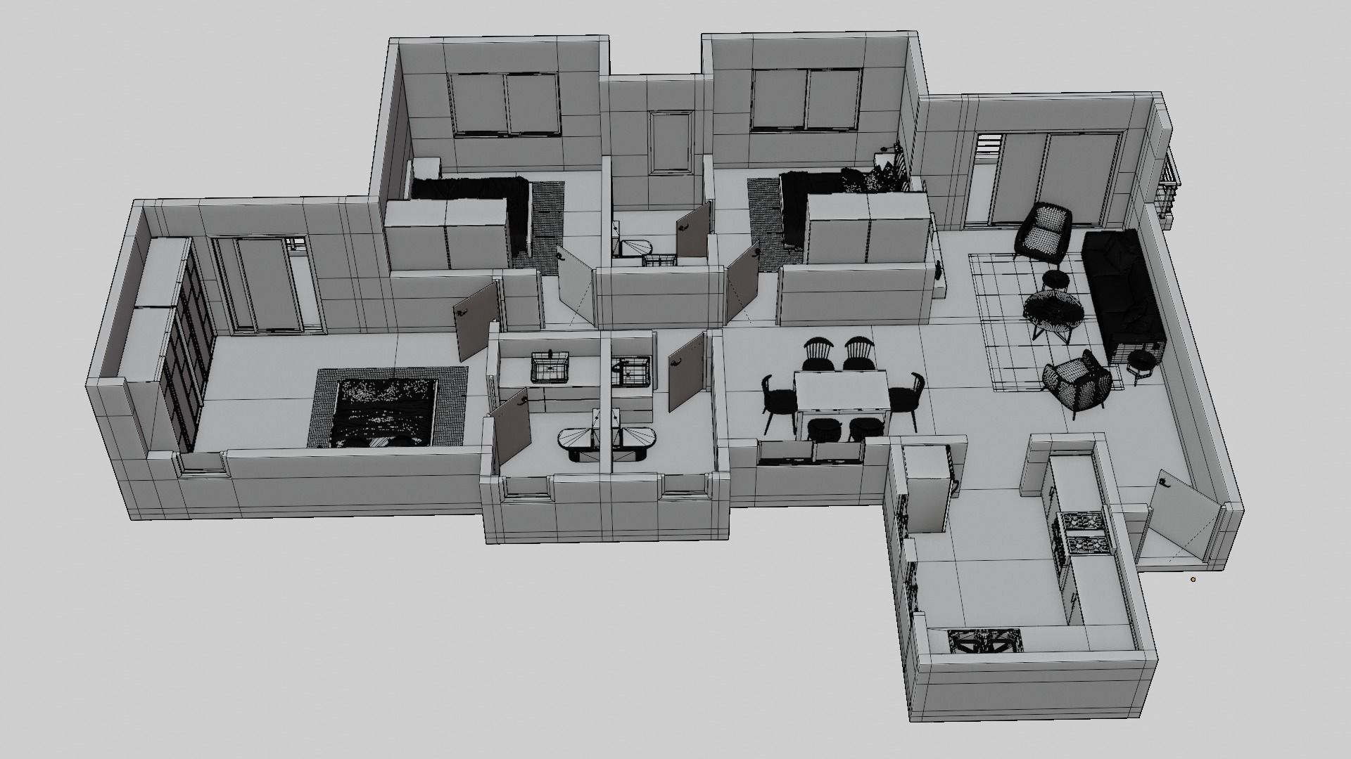 3D Floor Plan Model 58 3D model_5