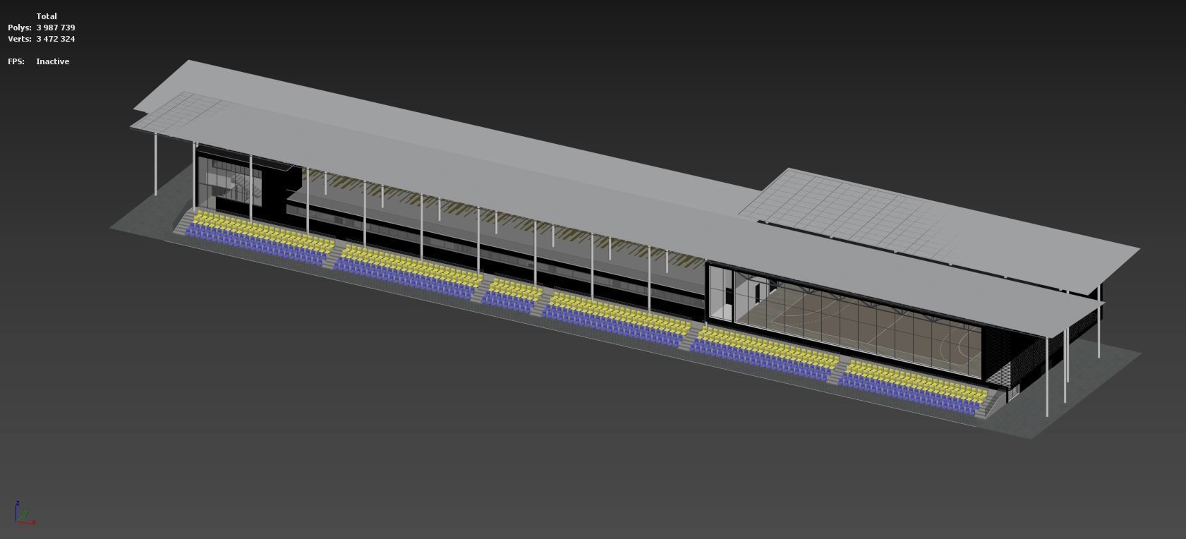 athletic sport pavilion 3D model_3