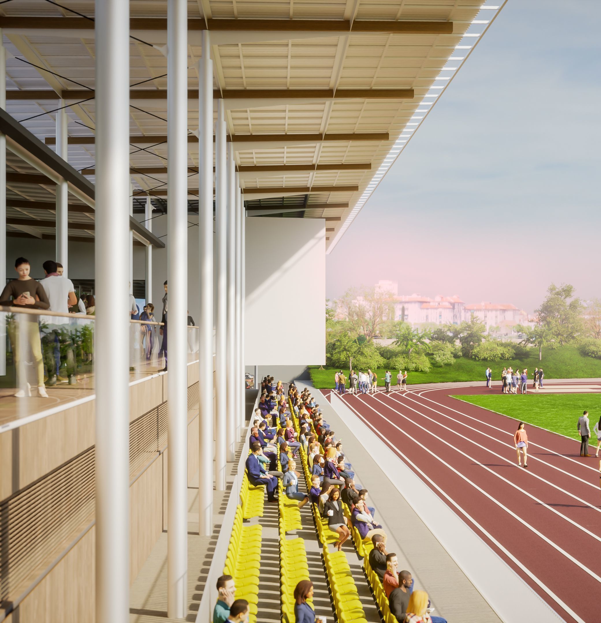 athletic sport pavilion 3D model_2