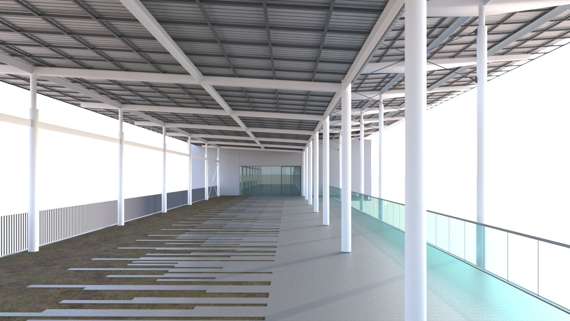 athletic sport pavilion 3D model_8