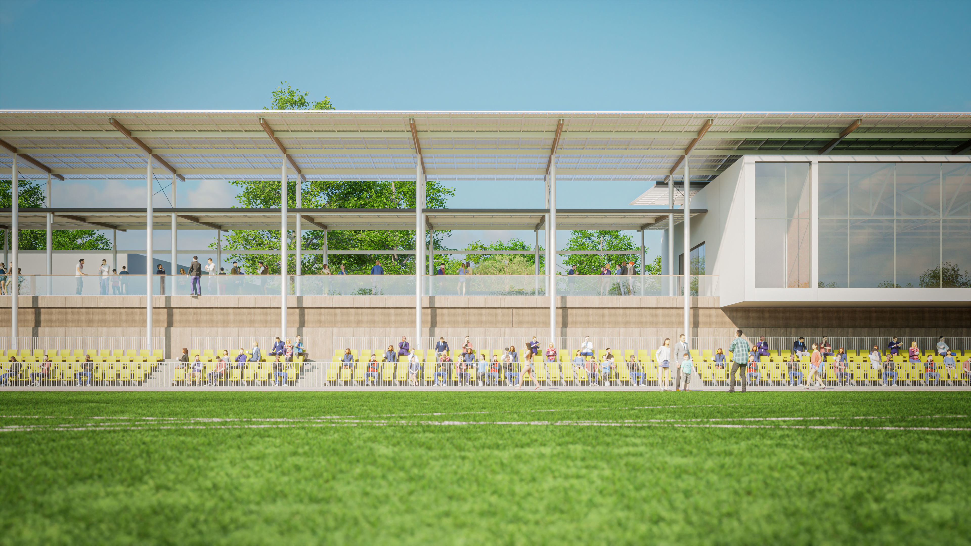 athletic sport pavilion 3D model_1