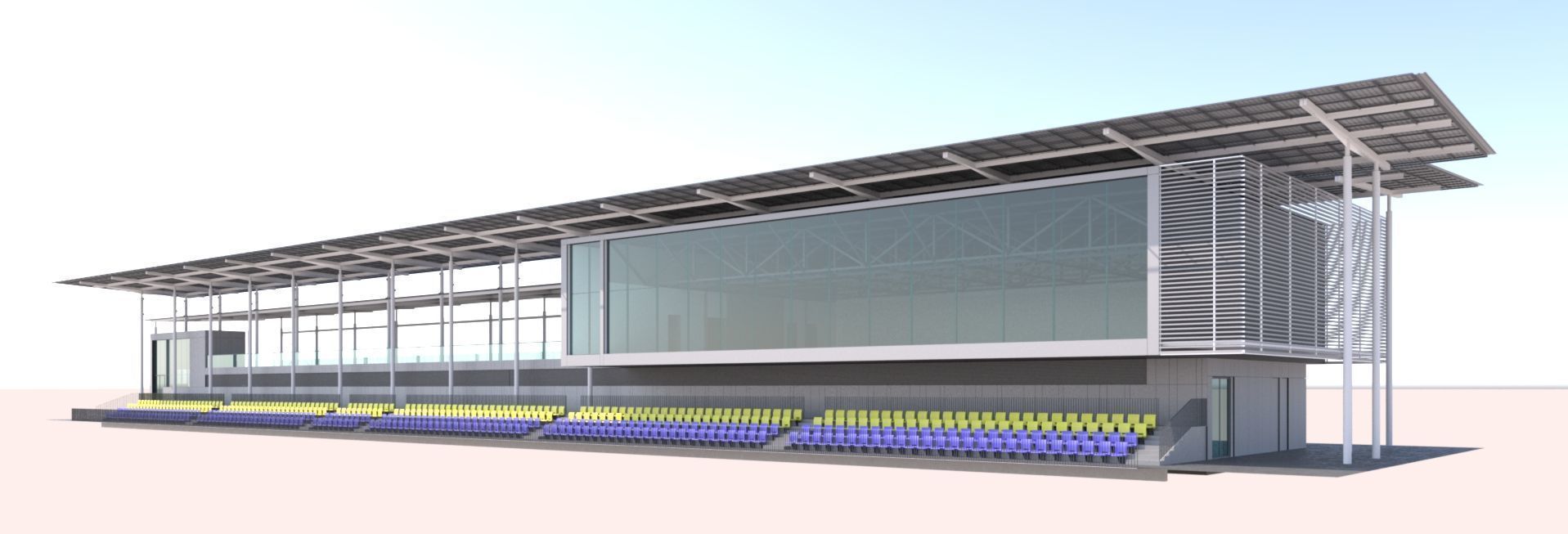 athletic sport pavilion 3D model_4