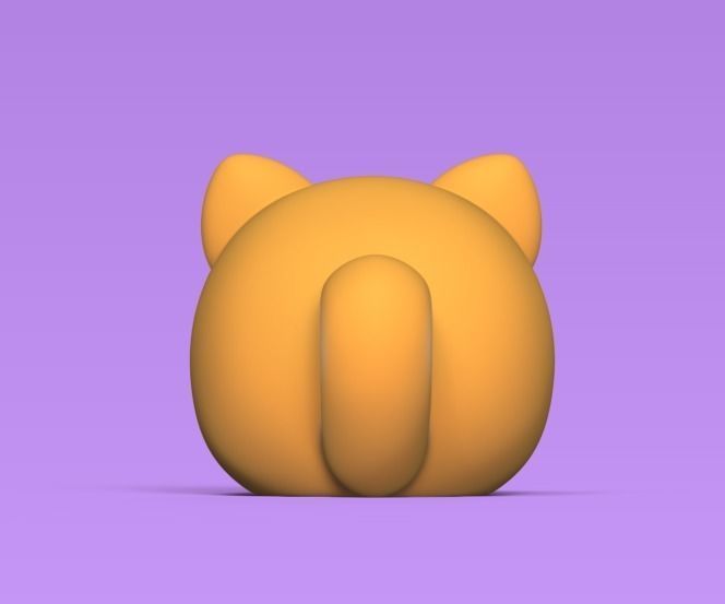 Cute Round Shiba 3D print model_3