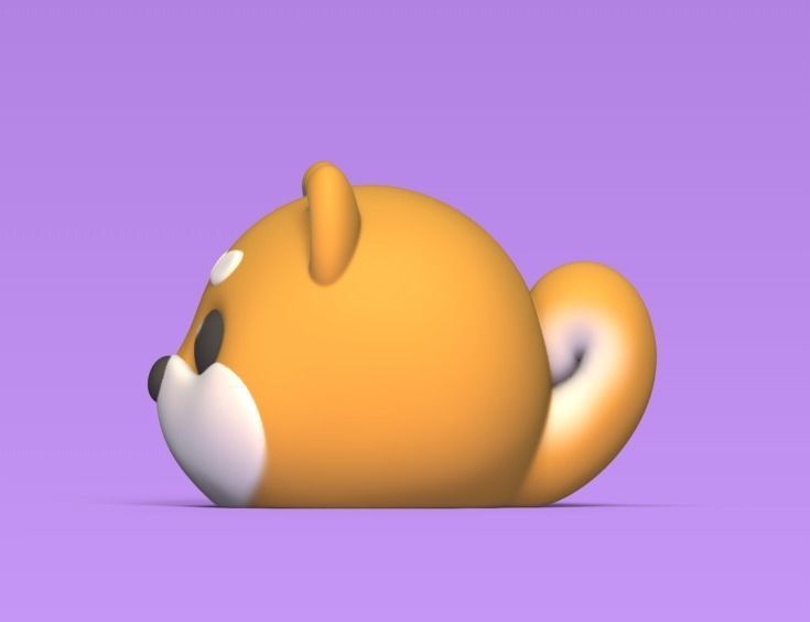 Cute Round Shiba 3D print model_2