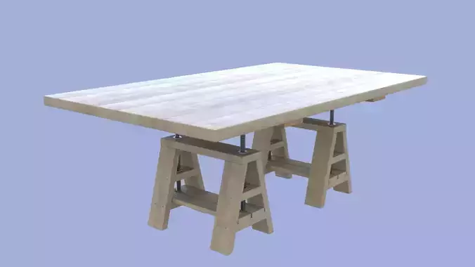 table wooden with two legs
