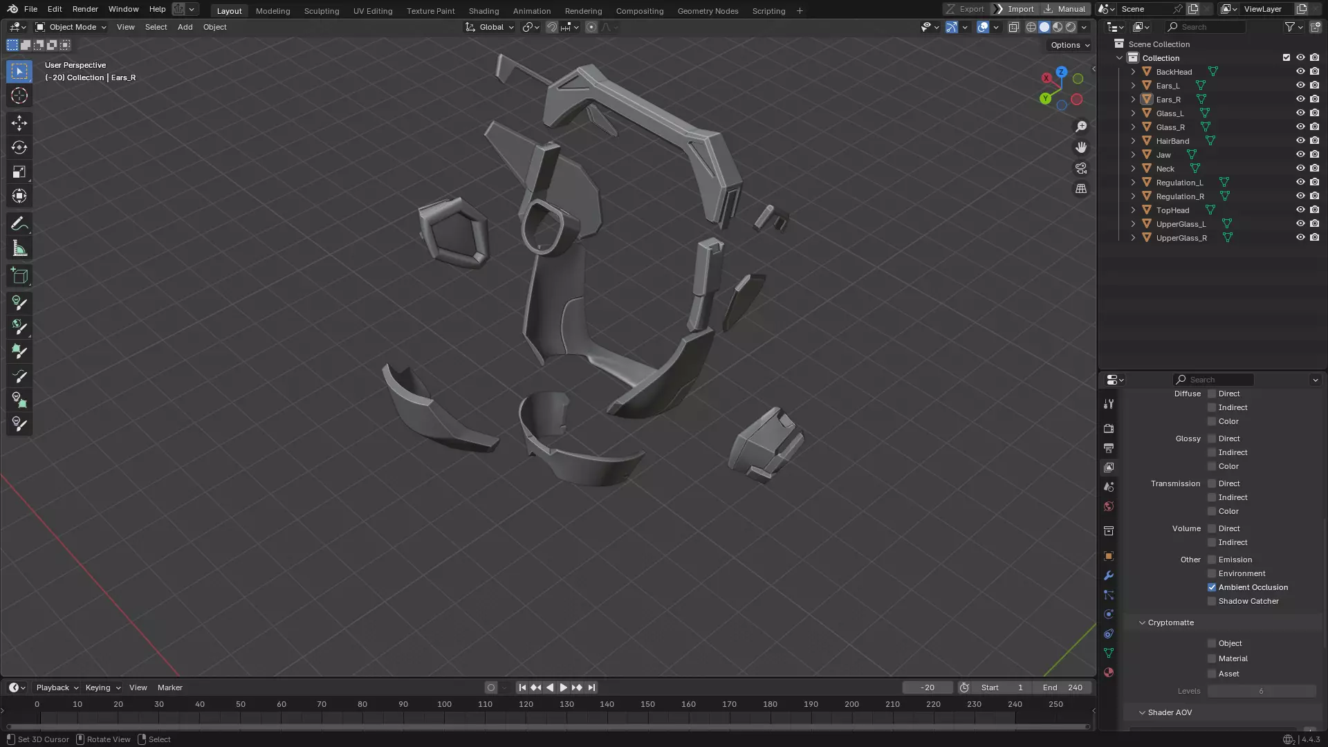 Overwatch 2 D va HeadSet for Cosplay  3D print model_14