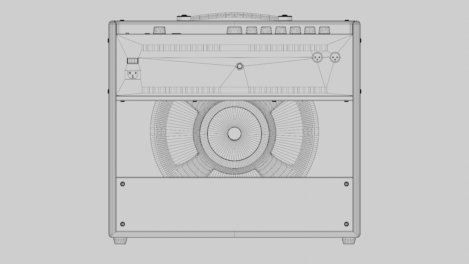 Modern Guitar Amp Bluetooth Wireless 3D model_12