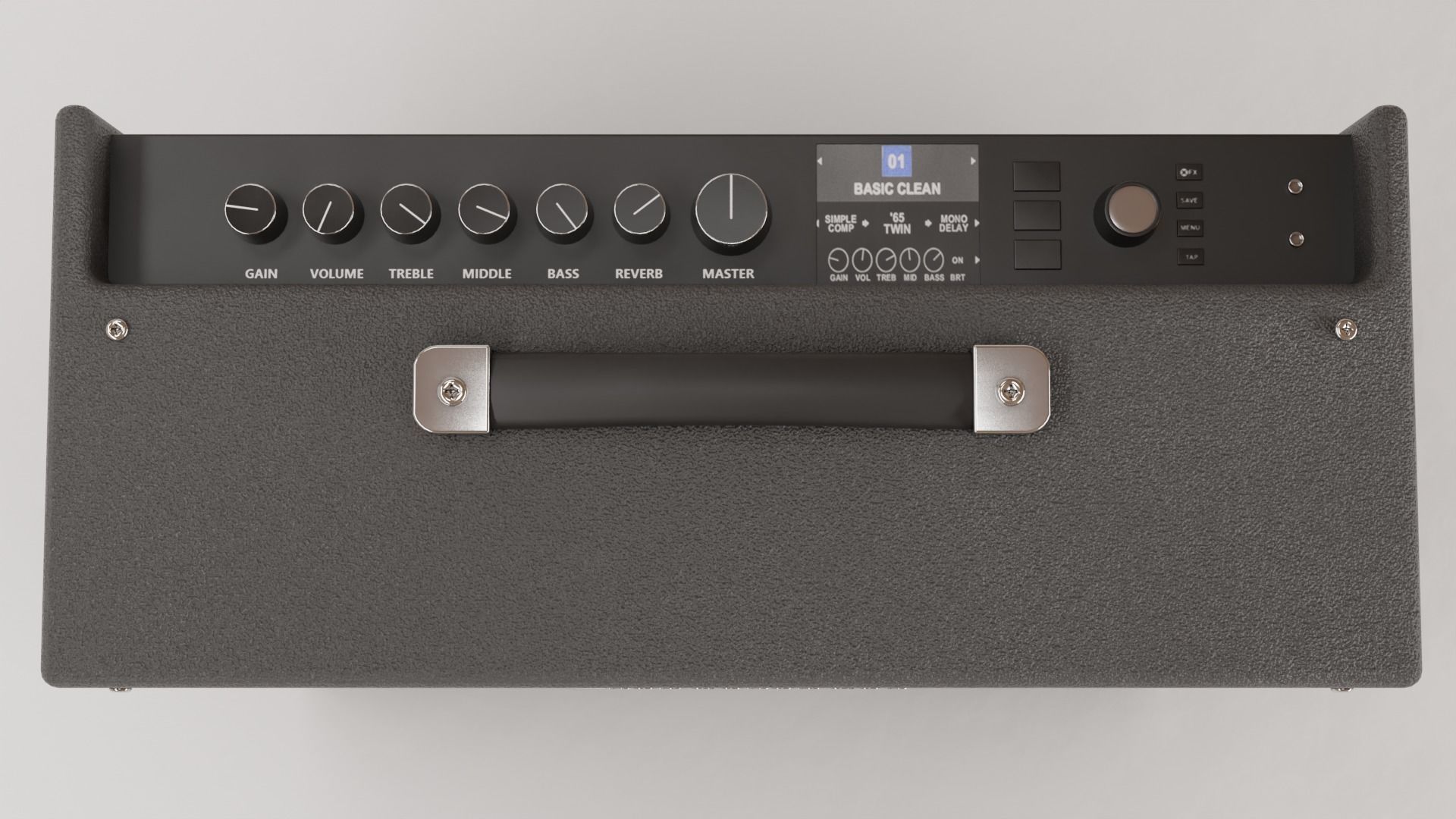 Modern Guitar Amp Bluetooth Wireless 3D model_2