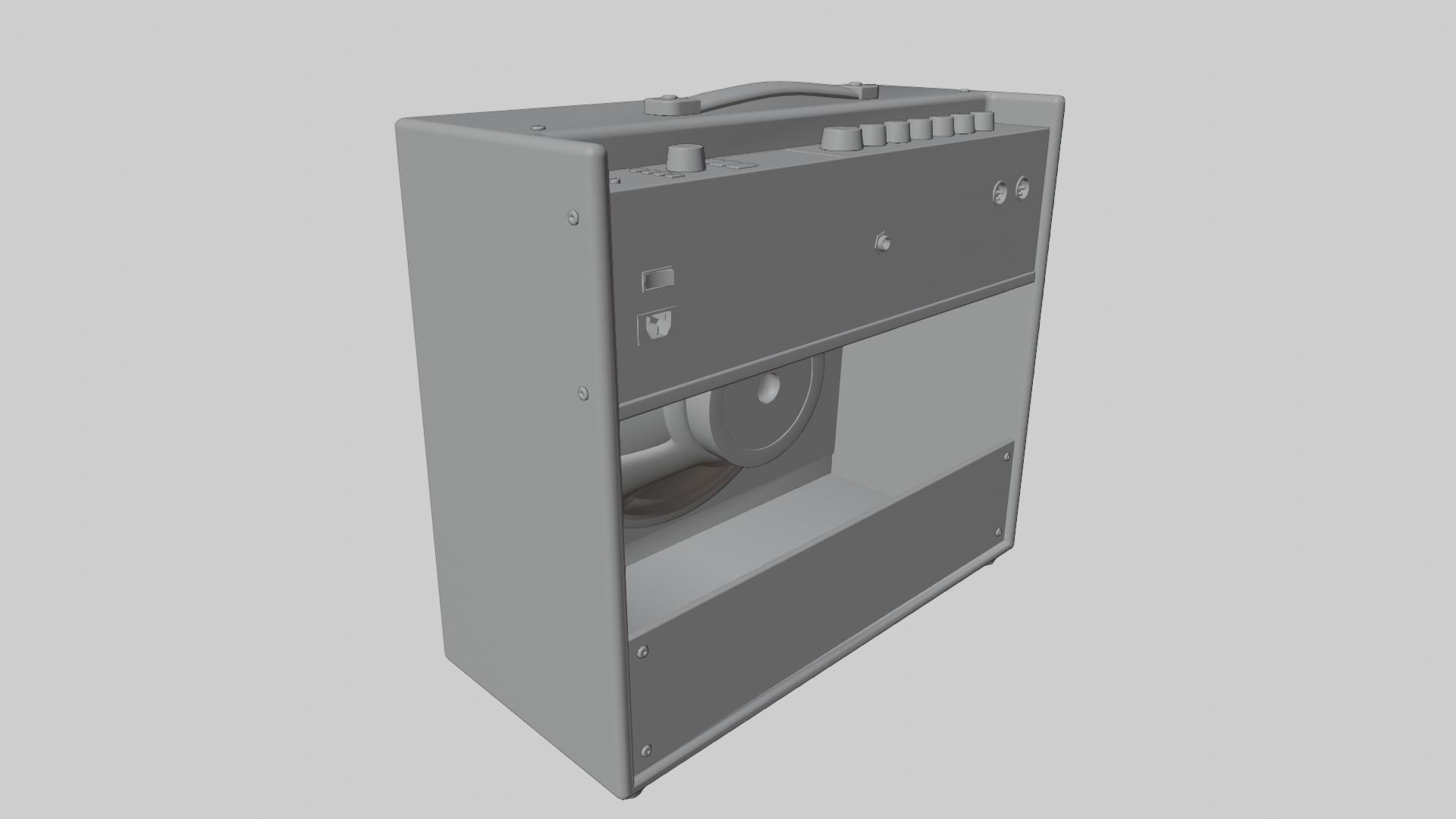 Modern Guitar Amp Bluetooth Wireless 3D model_10