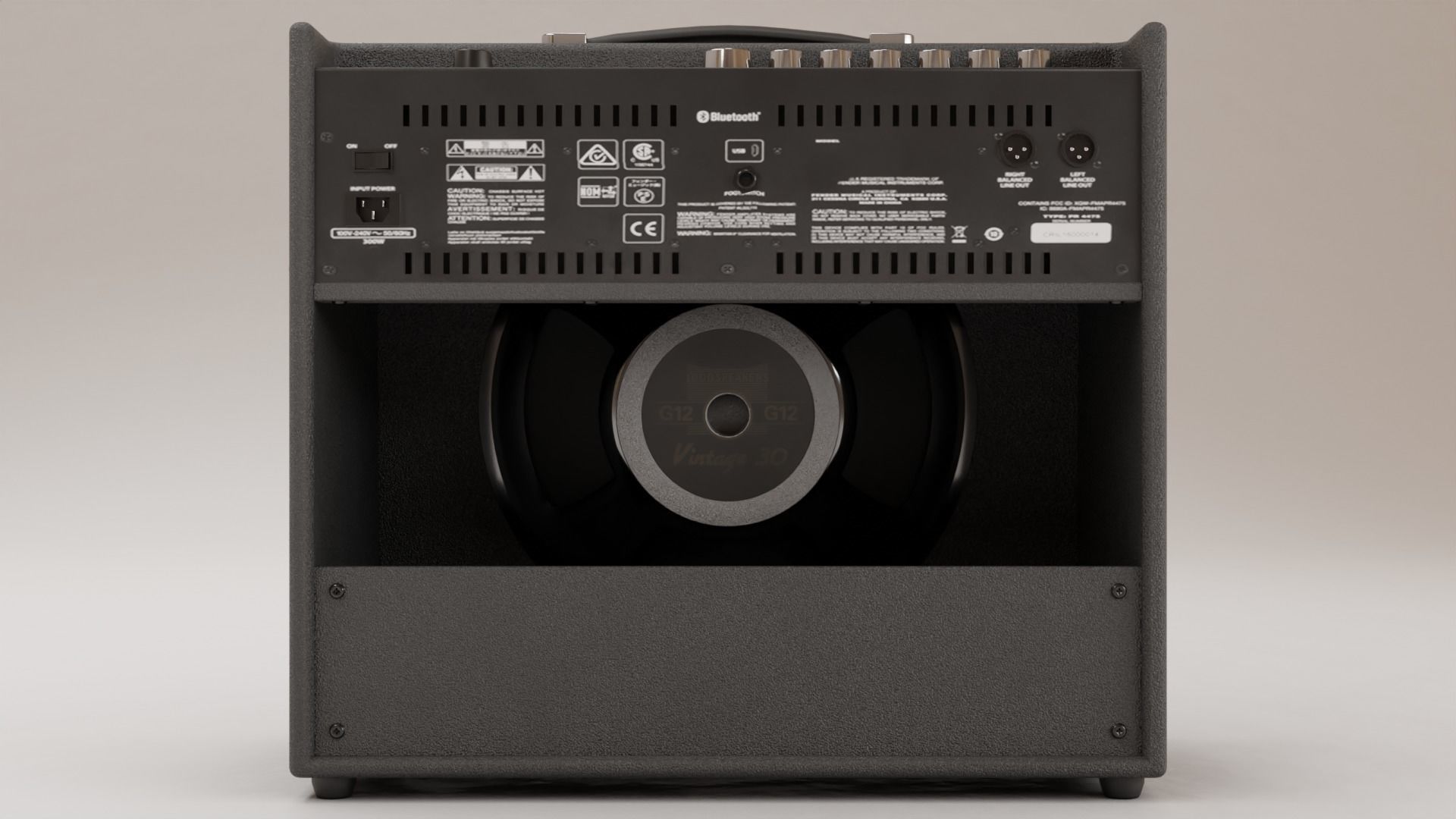 Modern Guitar Amp Bluetooth Wireless 3D model_5