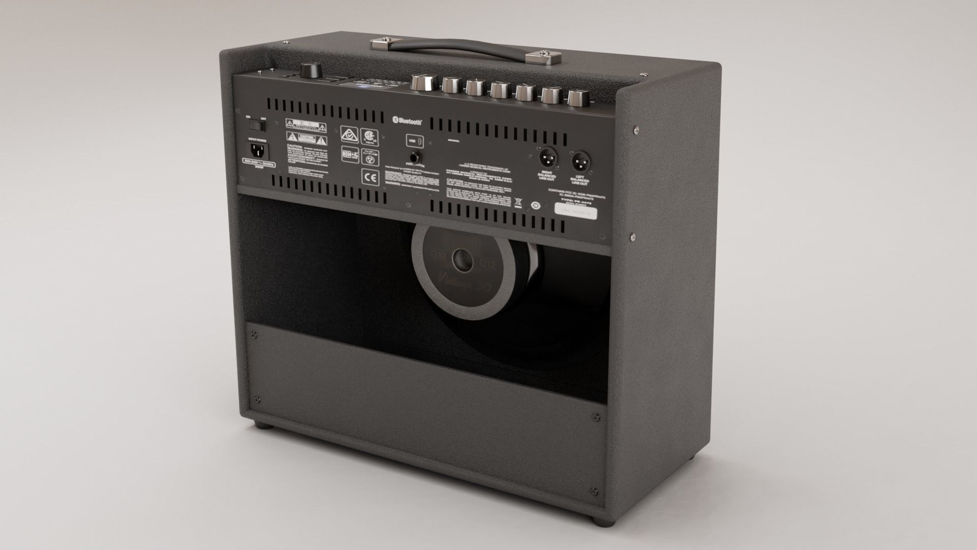 Modern Guitar Amp Bluetooth Wireless 3D model_1