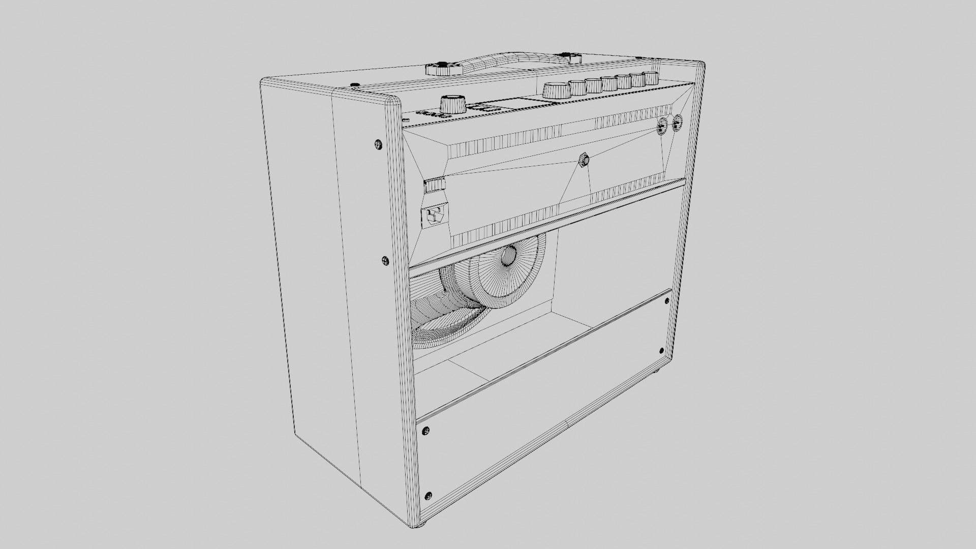 Modern Guitar Amp Bluetooth Wireless 3D model_15