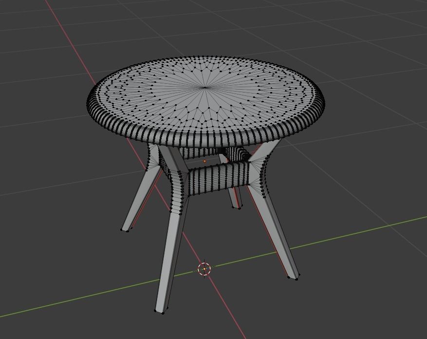Table with two legs and glass top Free 3D model_9