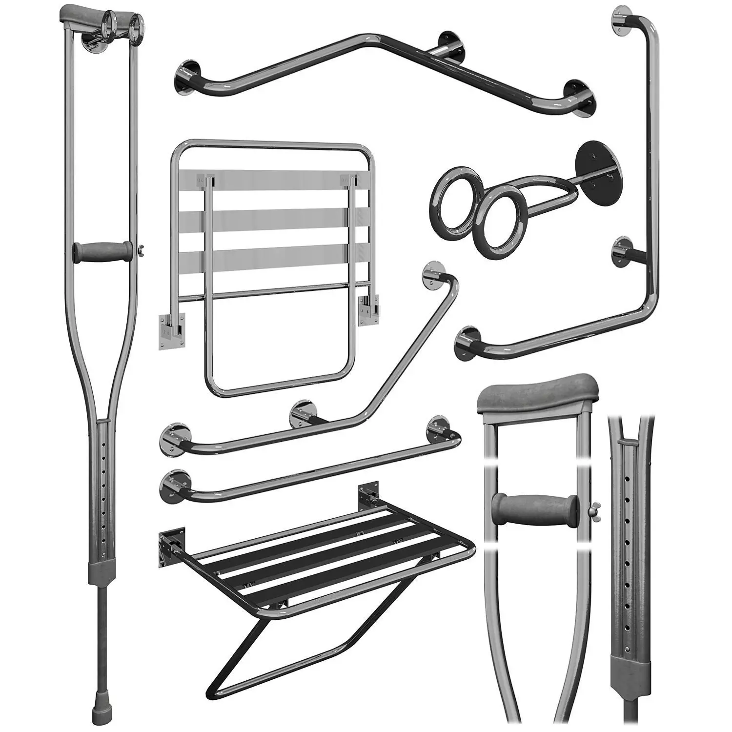 Set for disabled people 3 3D model