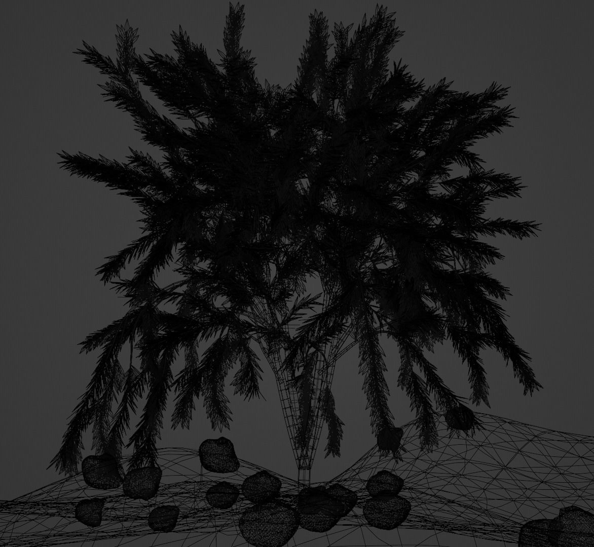 Tree 1 types of Free low-poly 3D model_1