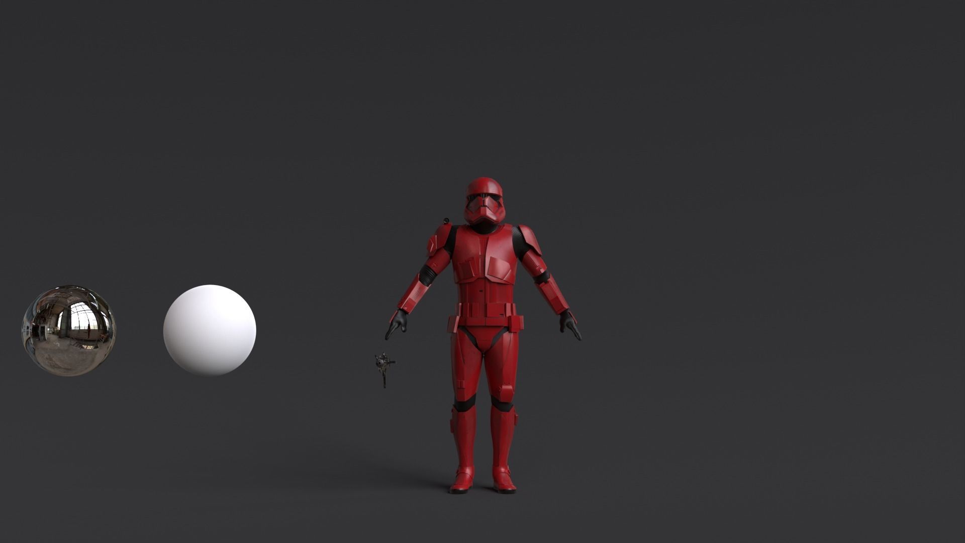 Sith Trooper Rigged And High Quality Blaster 3D model_8