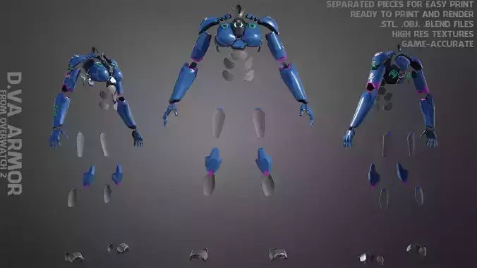 Overwatch 2 D va Armor for Cosplay 