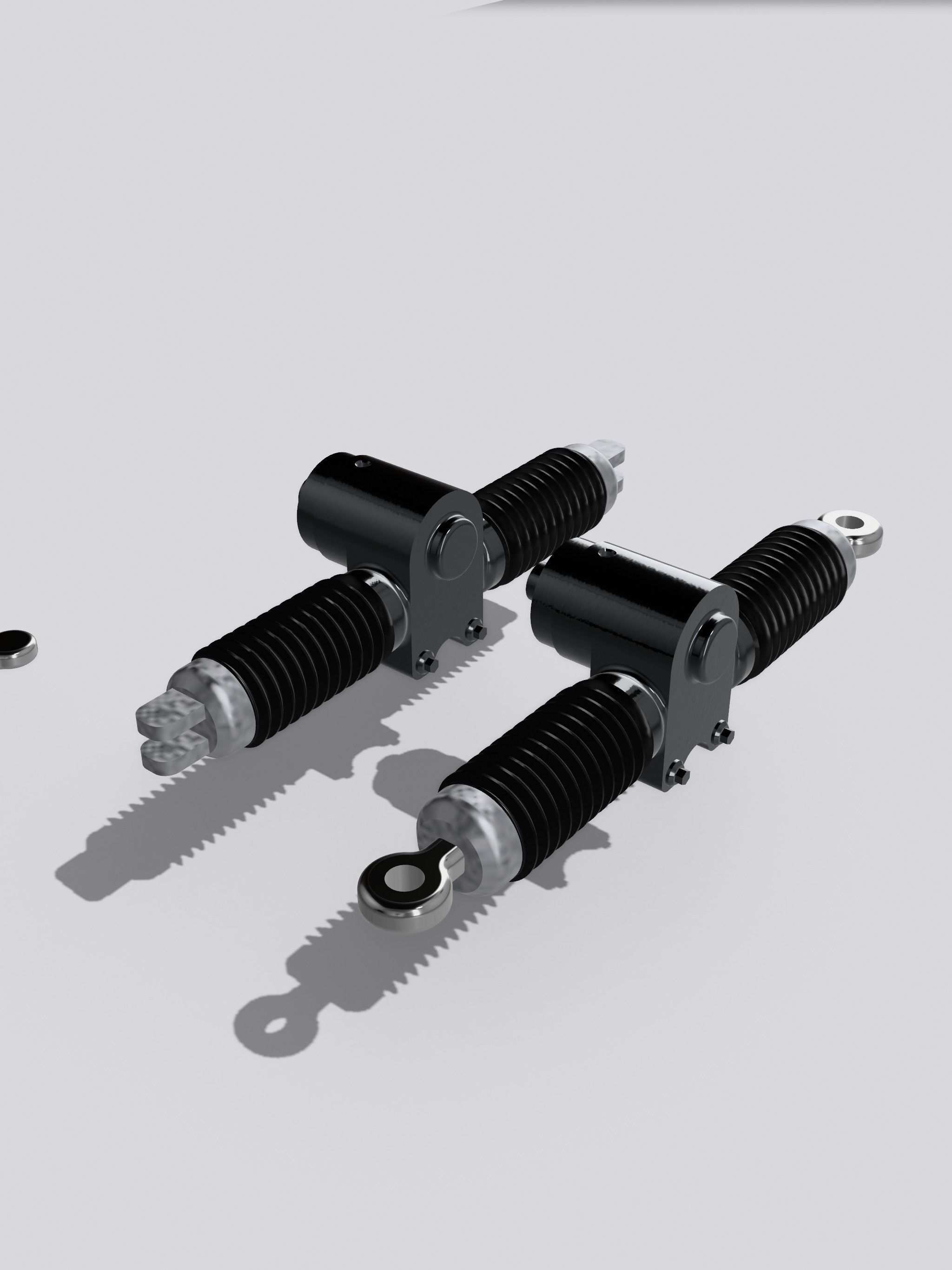TOP FUEL Detailed Rack N Pinion center steering rack with arm 3D print model_1