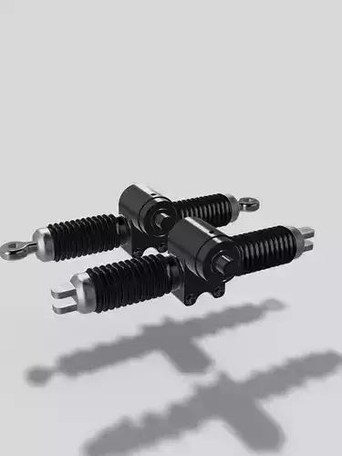 TOP FUEL Detailed Rack N Pinion center steering rack with arm 3D print model