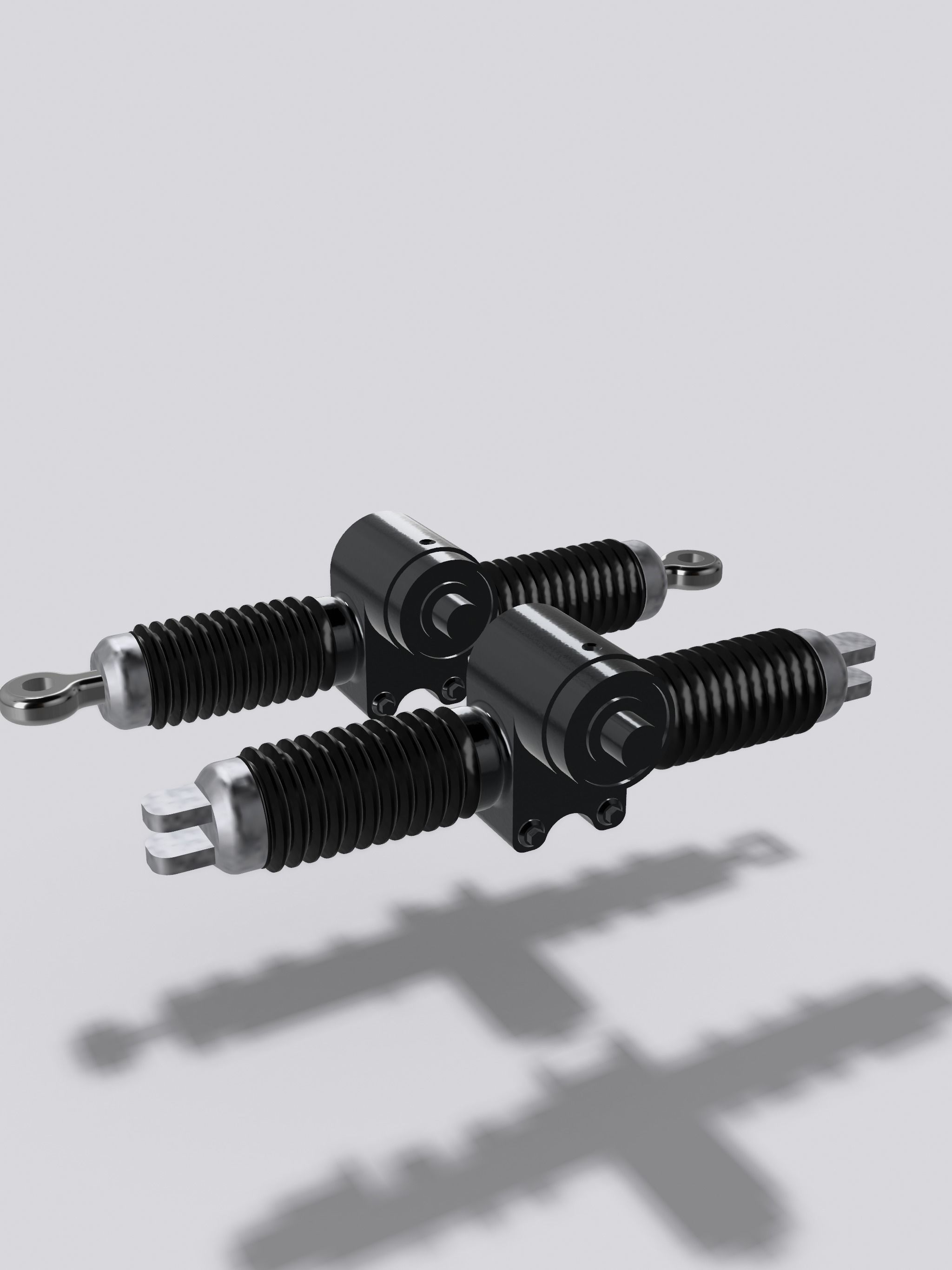 TOP FUEL Detailed Rack N Pinion center steering rack with arm 3D model