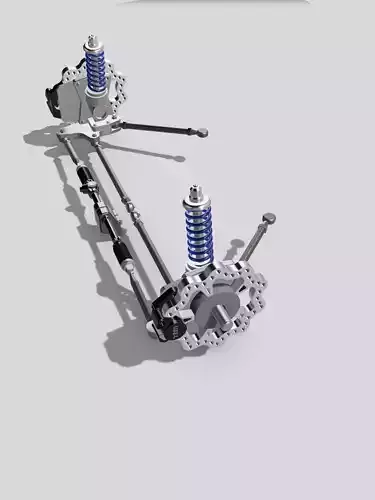 FUNNY CAR Front Hubs N Brakes N Suspension 3D print model