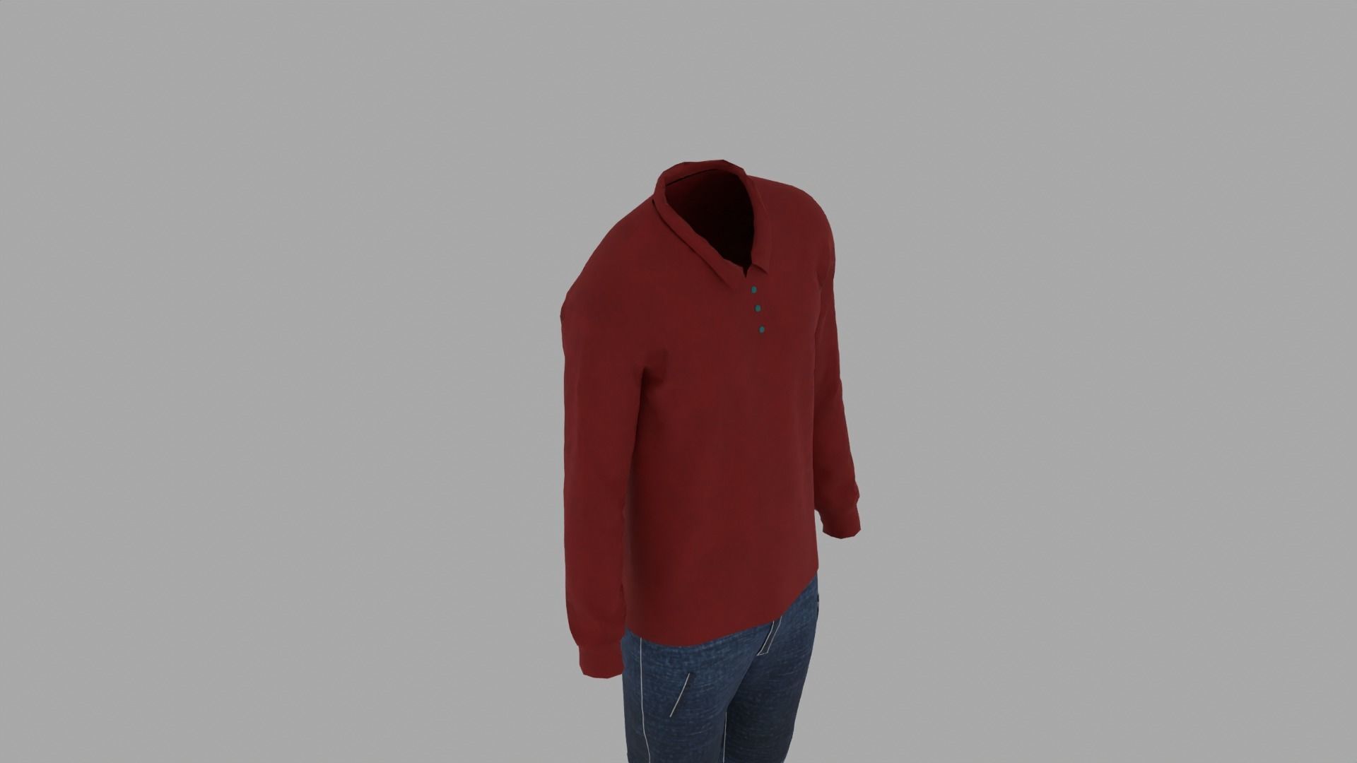Shirt and Pants Low-poly 3D model_5