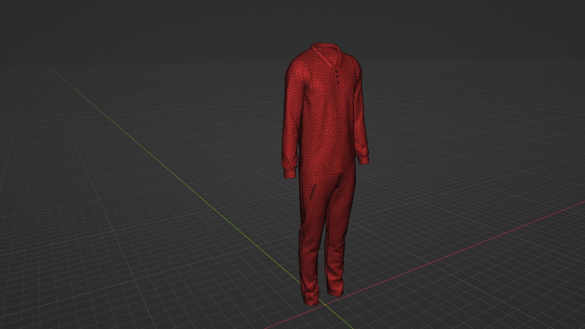 Shirt and Pants Low-poly 3D model_9