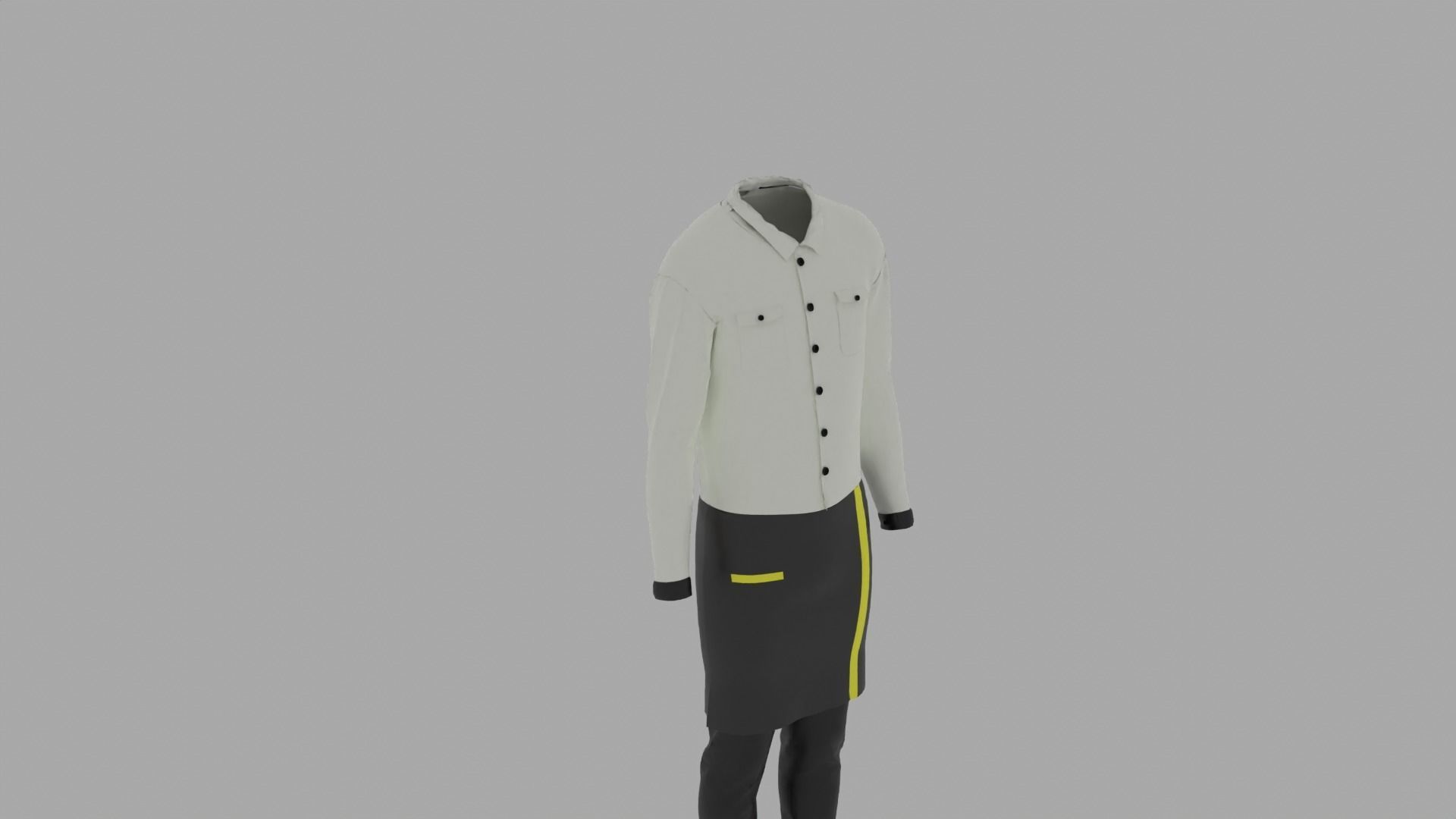 3D model Waiter Uniform VR / AR / low-poly | CGTrader
